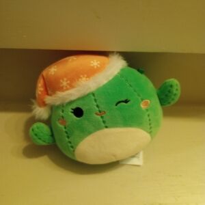 Squishmallows Maritza The Cactus With Santa Hat Mini Plush